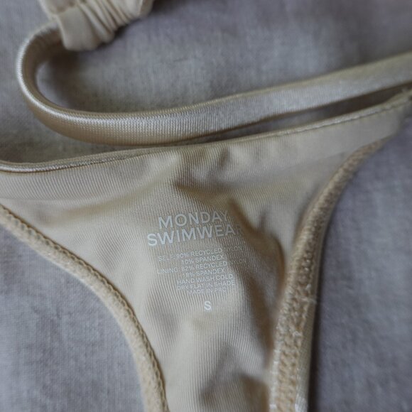 Monday Swimwear Bikini Champagne Collection Size S - Picture 2 of 4
